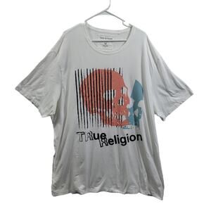 True Religion Men's White Skull Graphic T Shirt Size 3XL 103024-0951